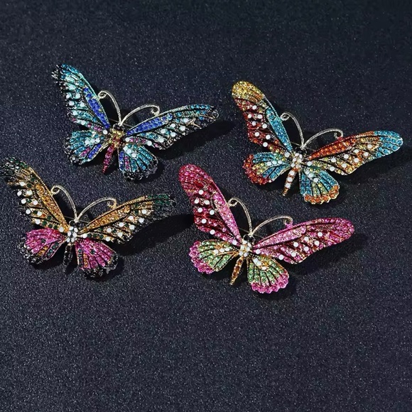 Betsey Johnson Monarch Blue Colorful Butterfly Brooch - Picture 6 of 6
